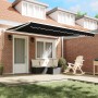 Toldo Retráctil Manual Negro 400x300 cm, Tela de Reemplazo para Toldo para Marco de 4x3 m Negro by , Awnings - Ref: Foro24-33...