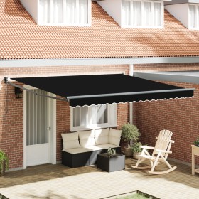 Comprar Toldo retráctil manual negro 400x300 cm
