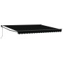Toldo Retráctil Automático Negro 400x300 cm, Tela de Reemplazo para Toldo de 4x3 m Marco Negro by , Awnings - Ref: Foro24-333...