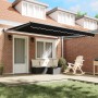 Toldo Retráctil Automático Negro 400x300 cm, Tela de Reemplazo para Toldo de 4x3 m Marco Negro by , Awnings - Ref: Foro24-333...