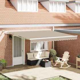 Comprar Toldo Retráctil Automático con LED Beige