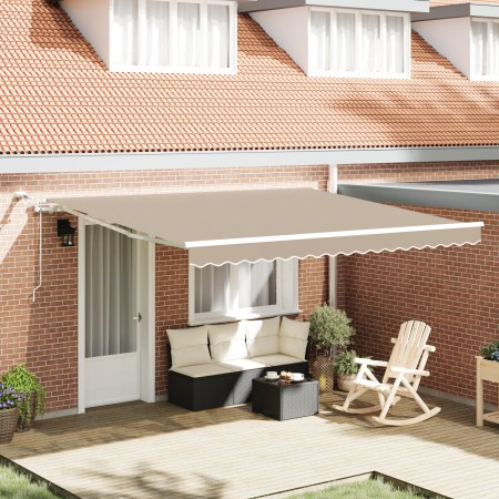 Toldo Retráctil Automático  con LED Beige 400x300 cm, Tela de Repuesto para Toldo  para Marco de 4x3 m Beige | Foro24.es | Tu tienda online para hogar, jardín y más Foro24.es