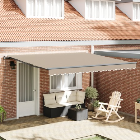 Toldo Retráctil Manual Beige 400x300 cm, Tela de Reemplazo para Toldo  para Marco de 4x3 m Beige | Foro24.es | Tu tienda online para hogar, jardín y más Foro24.es