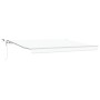Toldo Retráctil Automático con LED Blanco 400x300 cm, Tela de Reemplazo para Toldo 4x3 m Blanca by , Awnings - Ref: Foro24-33...