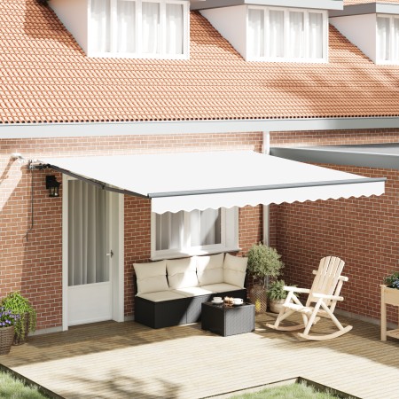 Toldo Retráctil Automático  con LED Blanco 400x300 cm, Tela de Reemplazo para Toldo  de 4x3 m Blanco | Foro24.es | Tu tienda online para hogar, jardín y más Foro24.es