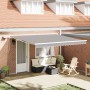 Toldo Retráctil Manual con LED Gris Claro 400x300 cm, Tela de Reemplazo para Toldo de 4x3 m Marco Gris Claro by , Awnings - R...