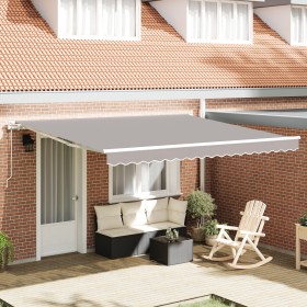 Toldo Retráctil Automático Gris Claro 400x300 cm
