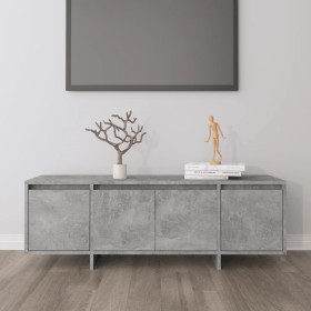 Mueble de TV madera contrachapada gris hormigón 120x30x40,5 cm