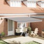 Toldo Retráctil Manual con LED Gris Claro 400x300 cm, Tela de Repuesto para Toldo de 4x3 m Marco Gris Claro by , Awnings - Re...