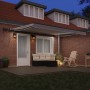 Toldo Retráctil Manual con LED Gris Claro 400x300 cm, Tela de Repuesto para Toldo de 4x3 m Marco Gris Claro by , Awnings - Re...