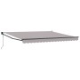 Toldo Retráctil Automático Gris Claro 400x300 cm, Tela de reemplazo para toldo para estructura de 4x3 m Gris Claro by , Awnin...