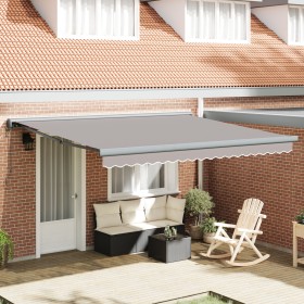 Toldo Retráctil Automático Gris Claro 400x300 cm