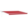Toldo Retráctil Automático con LED Rojo 400x300 cm,  Tela de Repuesto para Toldos de 4x3 m Rojo | Foro24.es | Tu tienda online para hogar, jardín y más Foro24.es