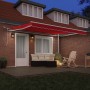 Toldo Retráctil Automático con LED Rojo 400x300 cm,  Tela de Repuesto para Toldos de 4x3 m Rojo | Foro24.es | Tu tienda online para hogar, jardín y más Foro24.es