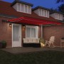 Toldo Manual Retráctil con LED Rojo 400x300 cm, Tela de Repuesto para Toldo de 4x3 m Rojo by , Awnings - Ref: Foro24-3330692,...
