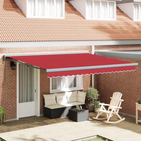 Toldo Retráctil Automático Rojo 400x300 cm, Tela de Reemplazo para Toldo de 4x3 m Rojo by , Awnings - Ref: Foro24-3330700, Pr...
