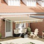Toldo manual retráctil Verde y Amarillo 400x300 cm, Tela de reemplazo para toldo para marco de 4x3 m Verde y Amarillo by , Aw...