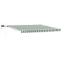 Toldo Retráctil Manual con LED Verde y Blanco 400x300 cm, Tela de reemplazo para toldo de marco de 4x3 m Verde y Blanco by , ...
