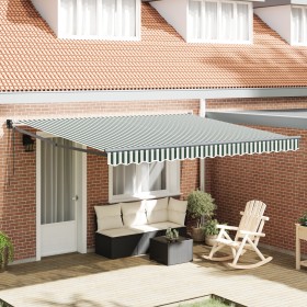 Comprar Toldo Retráctil Automático Verde y Blanco