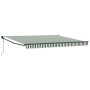 Toldo Retráctil Automático  Verde y Blanco 400x300 cm, Tela de Repuesto para Toldo  de 4x3 m Verde y Blanco | Foro24.es | Tu tienda online para hogar, jardín y más Foro24.es