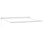 Toldo Retráctil Automático Verde y Blanco 400x300 cm, Tela de Reemplazo para Toldo 4x3 m Marco Verde y Blanco by , Awnings - ...