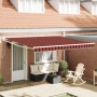 Toldo Retráctil Manual con LED Amarillo y Naranja 400x350 cm by , Awnings - Ref: Foro24-3330744, Price: 403,27 €, Discount: %