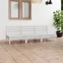 Gartenmöbel-Set 3-teilig aus massivem weißem Kiefernholz von vidaXL, Gartensets - Ref: Foro24-3082443, Preis: 144,44 €, Rabat...