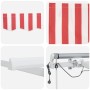 Toldo Retráctil Automático con LED A Rayas Rojas y Blancas 400x350 cm by , Awnings - Ref: Foro24-3330754, Price: 605,75 €, Di...