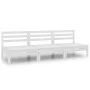 Gartenmöbel-Set 3-teilig aus massivem weißem Kiefernholz von vidaXL, Gartensets - Ref: Foro24-3082443, Preis: 144,44 €, Rabat...