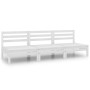 Gartenmöbel-Set 3-teilig aus massivem weißem Kiefernholz von vidaXL, Gartensets - Ref: Foro24-3082443, Preis: 148,42 €, Rabat...
