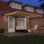 Toldo Retráctil Manual con Raya LED Multicolor 400x350 cm | Foro24.es | Tu tienda online para hogar, jardín y más Foro24.es