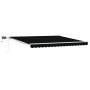 Toldo Retráctil Manual con LED Negro 400x350 cm, Tela de Repuesto para Marco de 4x3.5 m Negro by , Awnings - Ref: Foro24-3330...