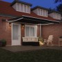 Toldo Retráctil Manual con LED Negro 400x350 cm, Tela de Repuesto para Marco de 4x3.5 m Negro by , Awnings - Ref: Foro24-3330...