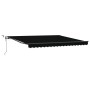 Toldo retráctil automático con LED negro 400x350 cm,  Tela de repuesto para toldos de 4x3,5 m negro | Foro24.es | Tu tienda online para hogar, jardín y más Foro24.es