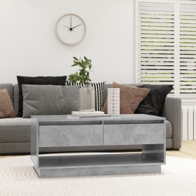 Mesa de centro madera contrachapada gris hormigón 102,5x55x44cm