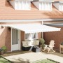 Toldo Retráctil Manual con LED Blanco 400x350 cm, Tela de reemplazo para toldo de 4x3.5 m Blanco by , Awnings - Ref: Foro24-3...