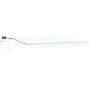 Toldo Retráctil Manual con LED Blanco 400x350 cm, Tela de reemplazo para toldo de 4x3.5 m Blanco by , Awnings - Ref: Foro24-3...