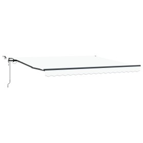 Toldo Retráctil Automático con LED Blanco 400x350