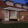 Toldo Retráctil Automático con LED Blanco 400x350 cm, Tela de Reemplazo para Marco 4x3.5 m Blanco by , Awnings - Ref: Foro24-...