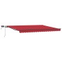 Toldo Retráctil Manual con LED Rojo 400x350 cm,  Tela de Reemplazo para Toldo de 4x3.5 m Rojo | Foro24.es | Tu tienda online para hogar, jardín y más Foro24.es