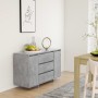 Sideboard with 3 drawers in gray concrete plywood 120x41x75 cm by vidaXL, Sideboards - Ref: Foro24-809615, Price: 125,54 €, D...