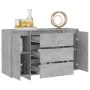 Sideboard with 3 drawers in gray concrete plywood 120x41x75 cm by vidaXL, Sideboards - Ref: Foro24-809615, Price: 124,10 €, D...
