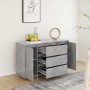 Sideboard with 3 drawers in gray concrete plywood 120x41x75 cm by vidaXL, Sideboards - Ref: Foro24-809615, Price: 125,54 €, D...