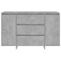 Aparador con 3 cajones contrachapado gris hormigón 120x41x75 cm de vidaXL, Aparadores - Ref: Foro24-809615, Precio: 125,54 €,...