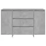 Sideboard with 3 drawers in gray concrete plywood 120x41x75 cm by vidaXL, Sideboards - Ref: Foro24-809615, Price: 124,10 €, D...