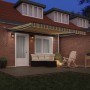 Toldo Retráctil Automático con LED Verde y Amarillo 400x350 cm,  Tela de Repuesto para Toldo de 4x3.5 m Marco Verde y Amarillo | Foro24.es | Tu tienda online para hogar, jardín y más Foro24.es