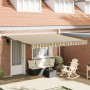 Toldo Retráctil Automático con LED Verde y Blanco 400x350 cm, Tela de Reemplazo para Toldo de 4x3.5 m Marco Verde y Blanco by...