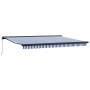 Toldo retráctil automático azul y blanco 450x300 cm | Foro24.es | Tu tienda online para hogar, jardín y más Foro24.es
