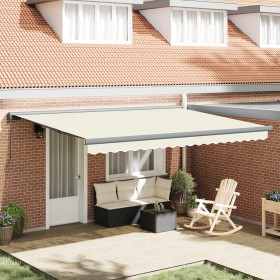 Toldo Retráctil Manual Crema 450x300 cm