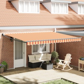 Toldo Manual Retráctil Amarillo y Naranja 450x300 cm by , Awnings - Ref: Foro24-3330909, Price: 271,38 €, Discount: %
